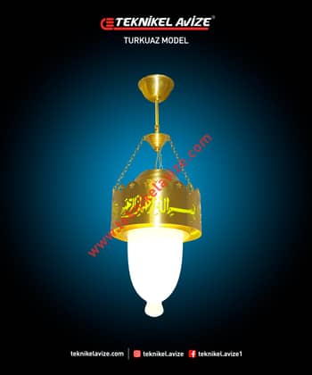 20 Cm Çap Tekli Sarkıt Cami Avize - Teknikel Chandelier