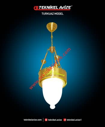 25 Cm Çap Tekli Sarkıt Cami Avize - Teknikel Chandelier
