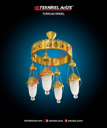 40 Cm Çap Tek Kollu Tavan Cami Avize - Teknikel Chandelier