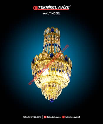 30 Cm Çap Tek Çember Kolsuz Sarkıt Avize - Teknikel Chandelier