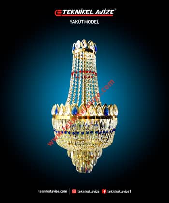 60 Cm Çap Tek Çember Kolsuz Sarkıt Avize - Teknikel Chandelier
