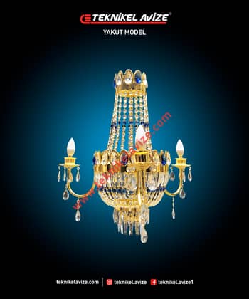 65 Cm Çap Tek Çember Havuz Kollu Sarkıt Avize - Teknikel Chandelier