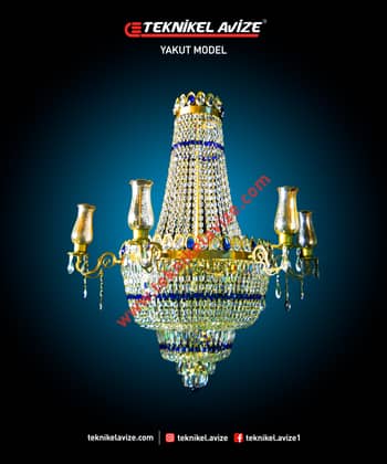 85 Cm Çap Tek Çember Havuz Kollu Sarkıt Avize - Teknikel Chandelier
