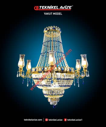 95 Cm Çap Tek Çember Havuz Kollu Sarkıt Avize - Teknikel Chandelier