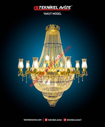 115 Cm Çap Tek Çember Havuz Kollu Sarkıt Avize - Teknikel Chandelier