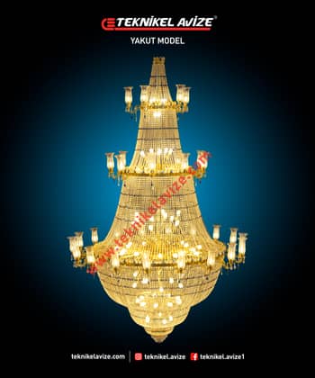 200 Cm Çap Üç Çember Havuz Kollu Sarkıt Avize - Teknikel Chandelier
