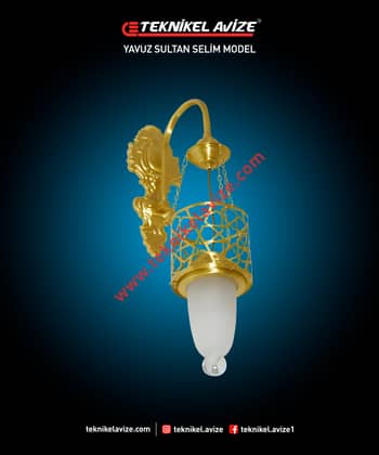 Tek Kollu Fluu Dekoratif Duvar Aplik - Teknikel Chandelier