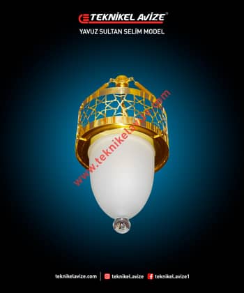 20 Cm Çap Tekli Sarkıti Fluu Selçuklu Form Dekoratif Avize - Teknikel Chandelier