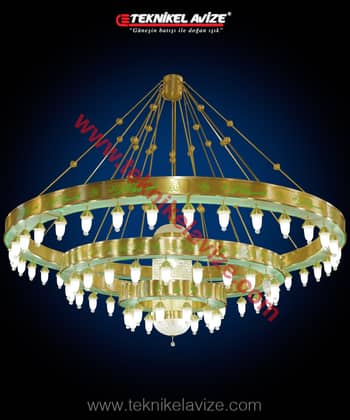 Coral Model Mosque Chandeliers - Teknikel Chandelier