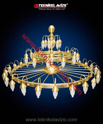 Geranium Model Mosque Chandeliers - Teknikel Chandelier