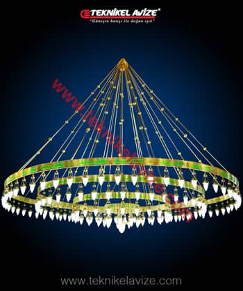 Turquoise Model Mosque Chandeliers - Teknikel Chandelier